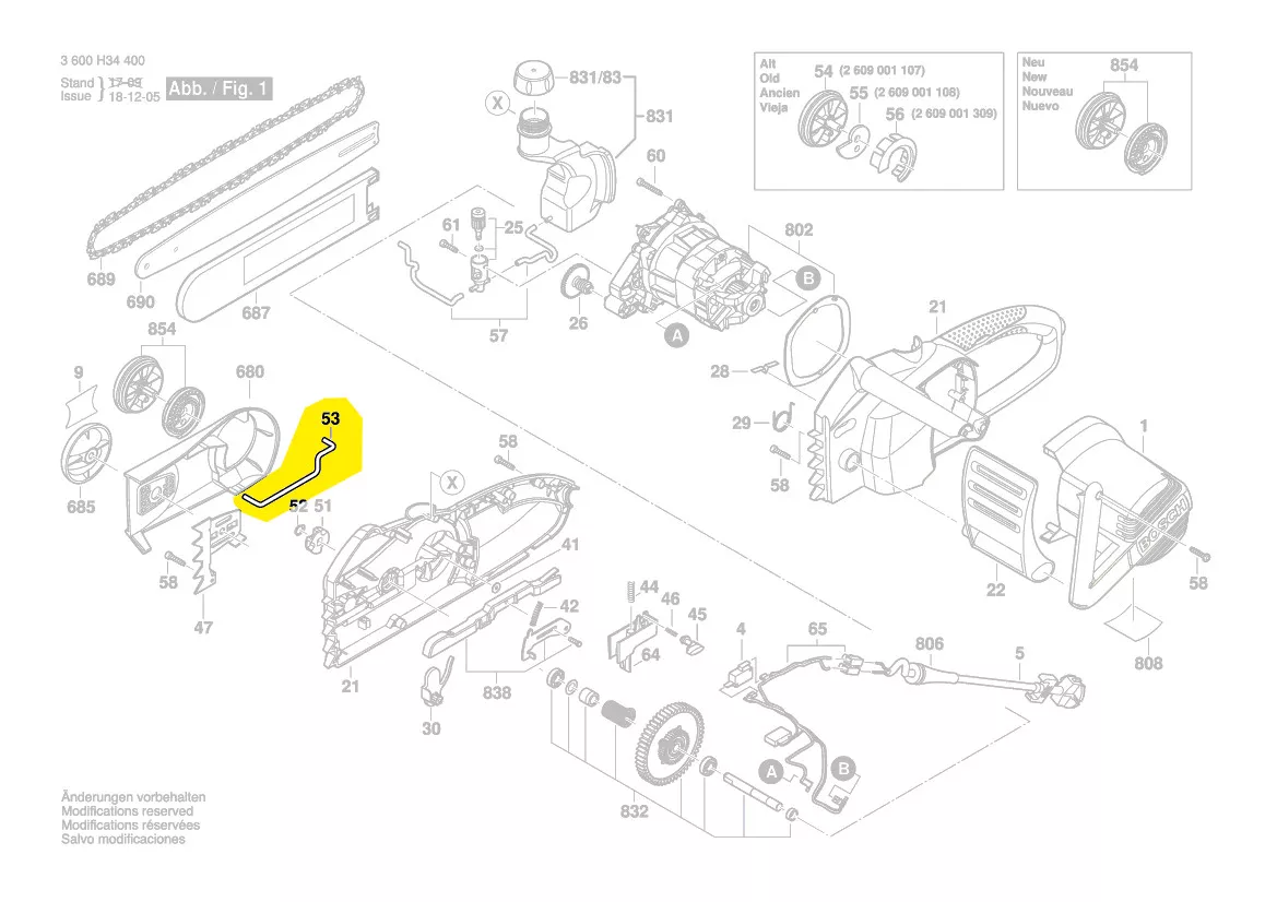 tige métallique réf. 2 609 001 109 BOSCH