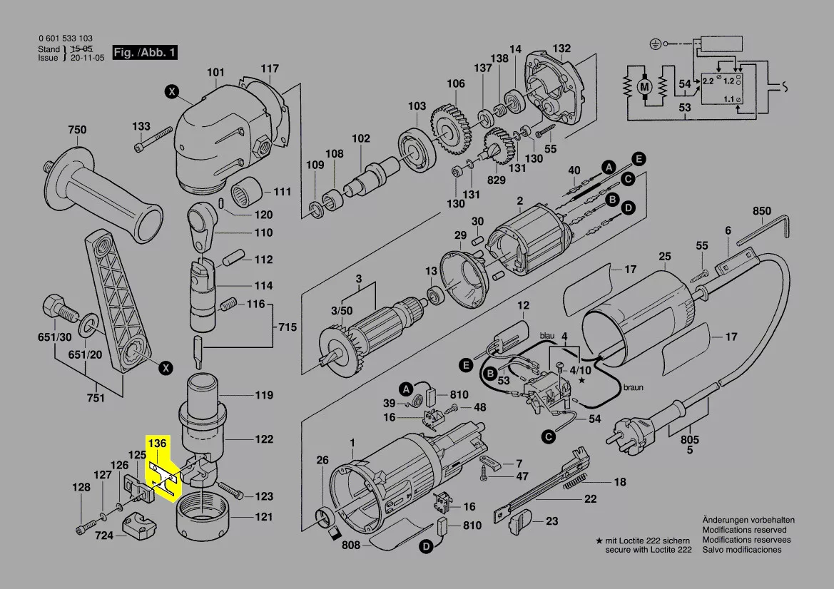 Kit D'entretien Et Pièces D'usure Pour Perceuse à Percussion Bosch GBH 4-32 DFR - Service Pack Complet