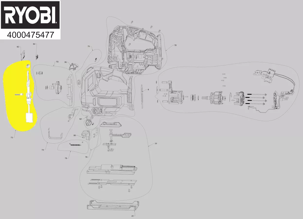 tringle de course réf. 5131044958 Ryobi