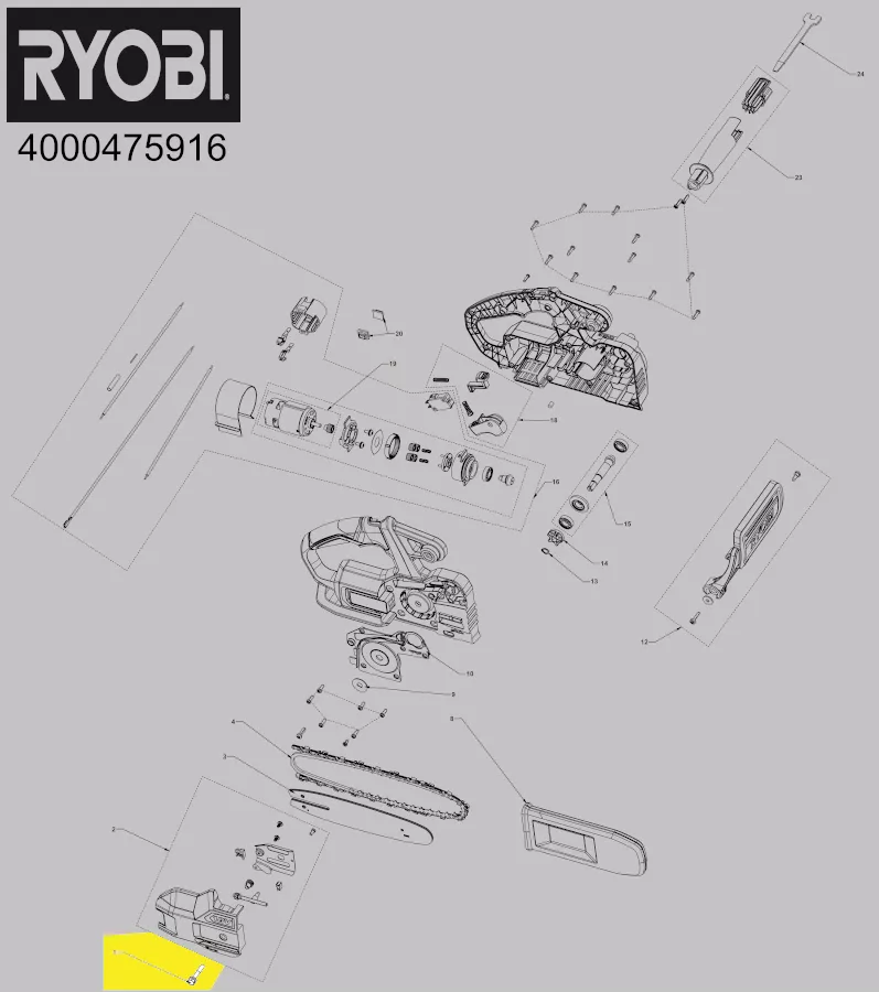 vis réglage tension chaîne réf. 5131045495 Ryobi