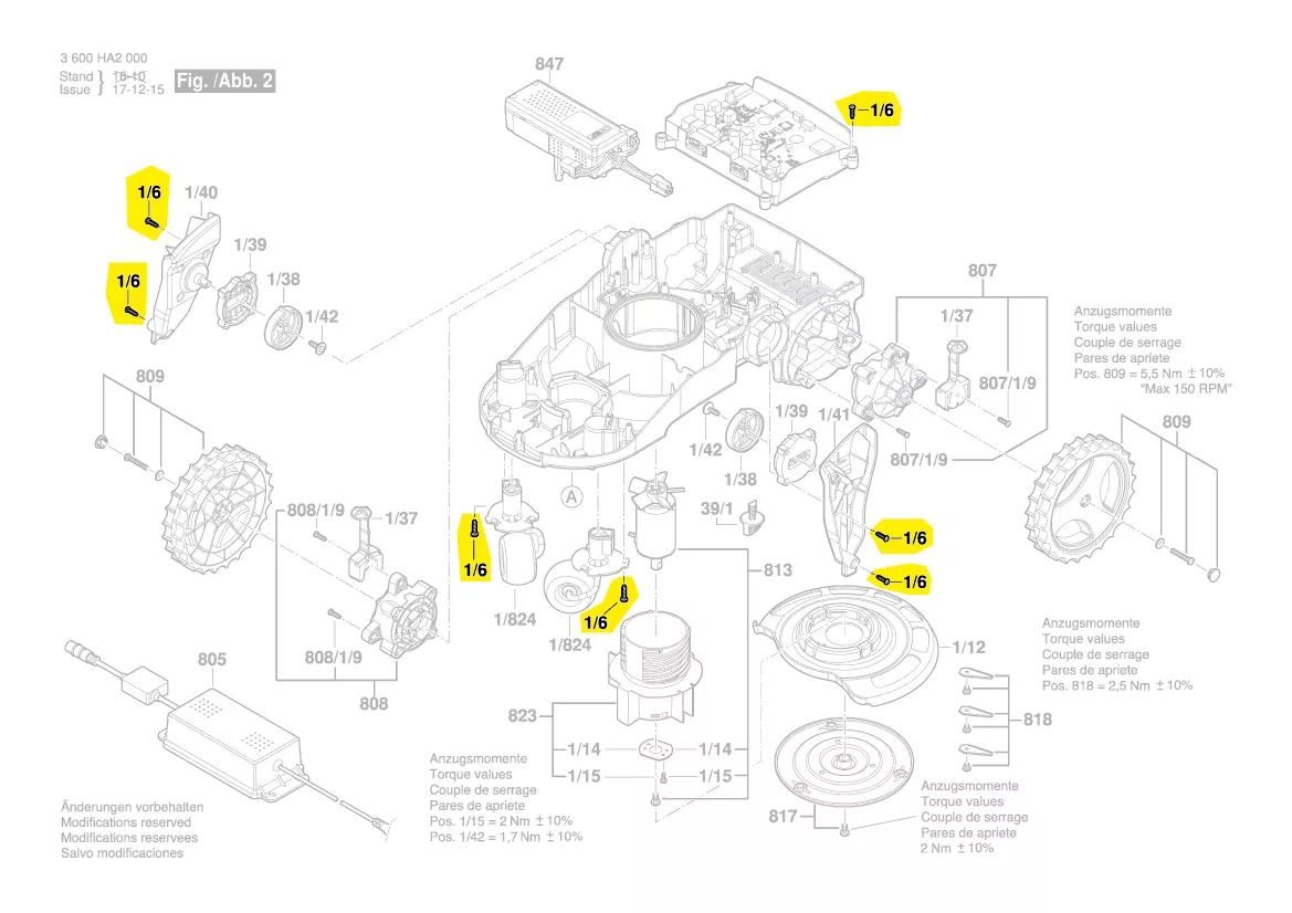 Vis plastique réf. F 016 L67 706 pour Indego