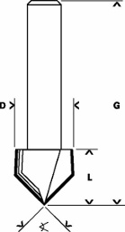 fraise en V expert for wood