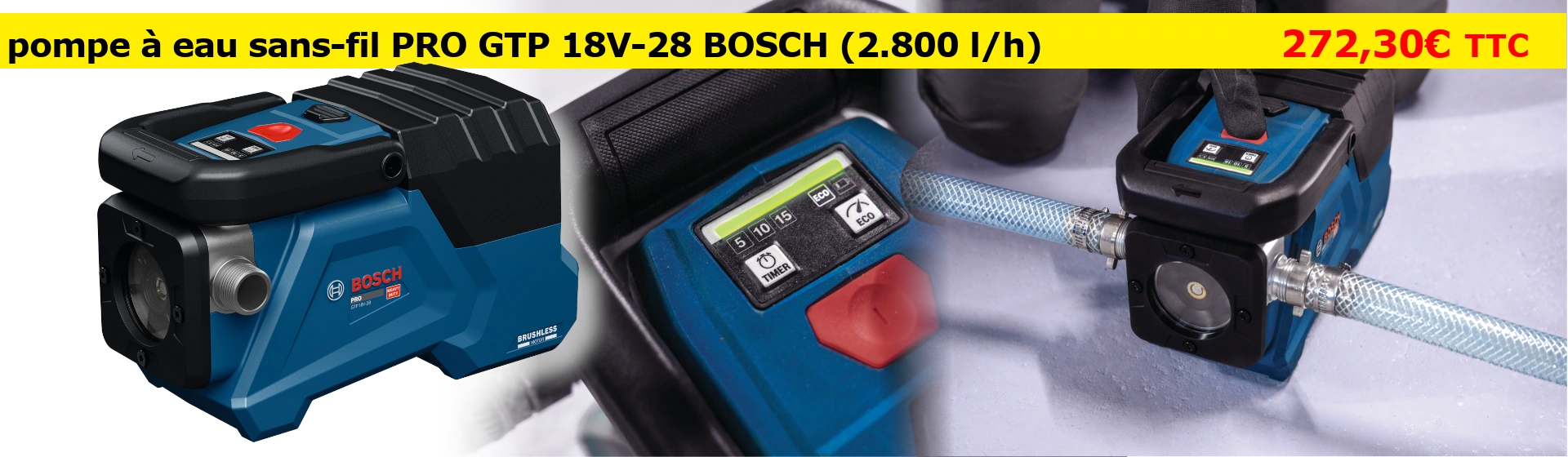pompe à eau GTP18V-28 Bosch